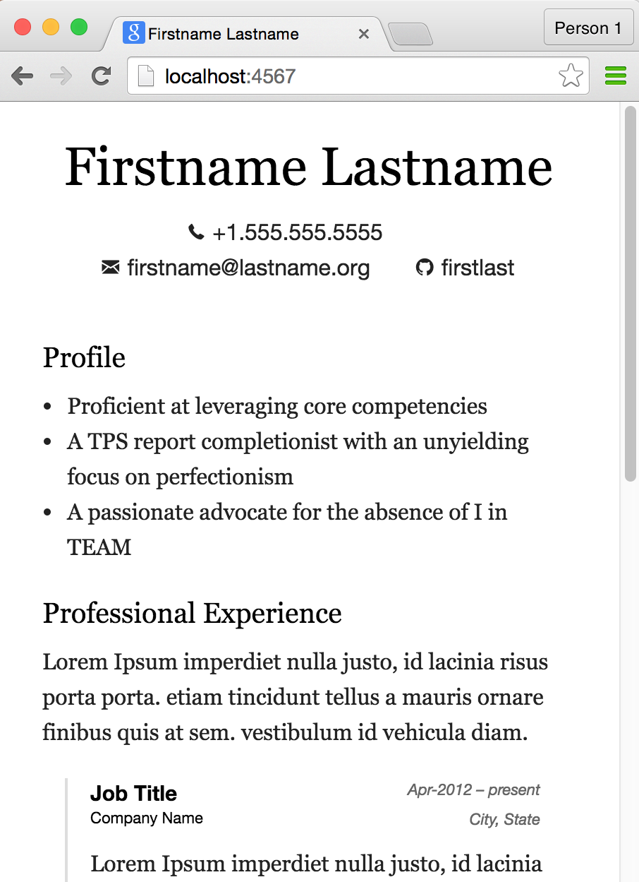 Resume Mobile